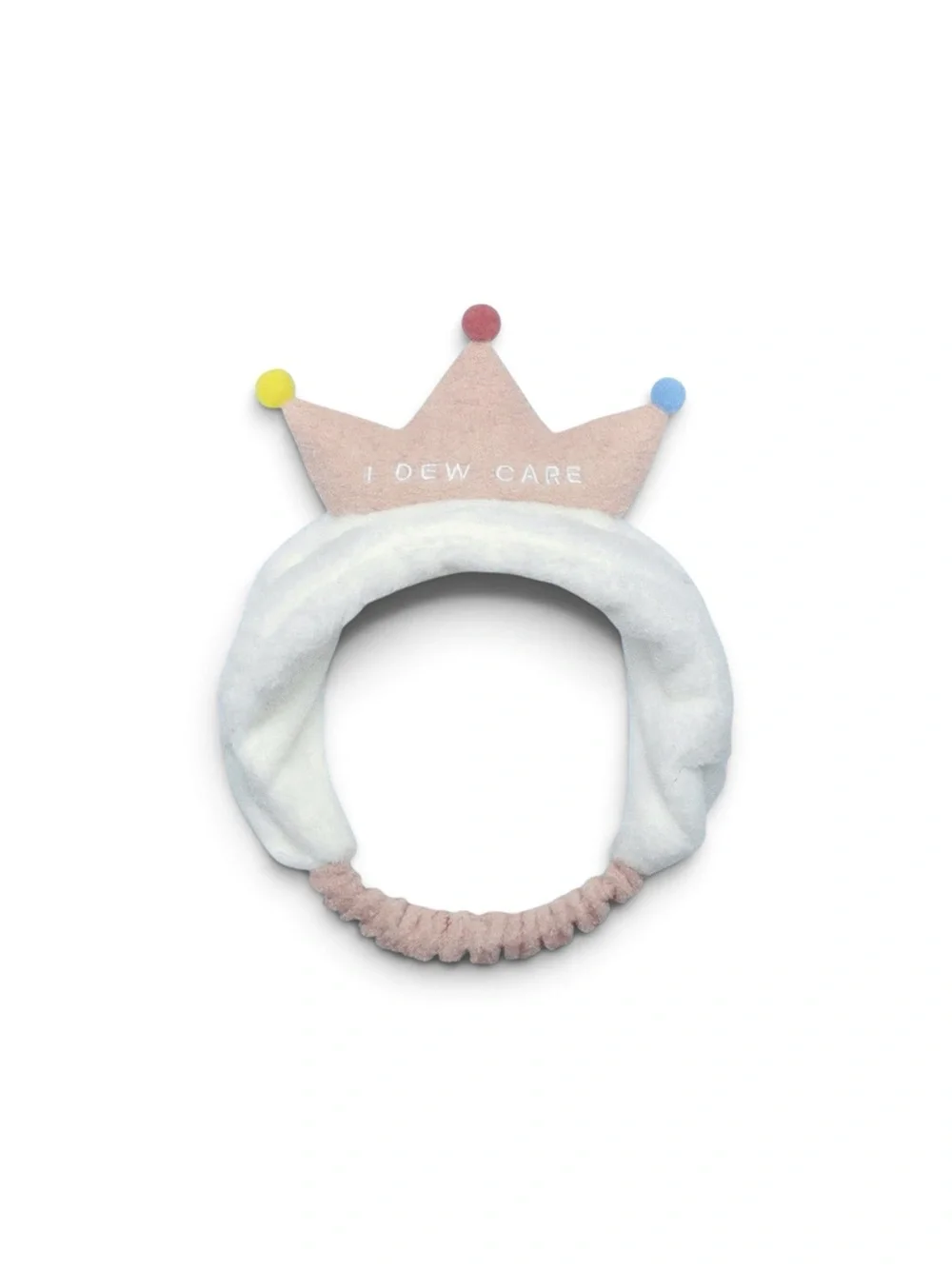 I Dew Care Pink and White Crown Headband South Korean NEW PC